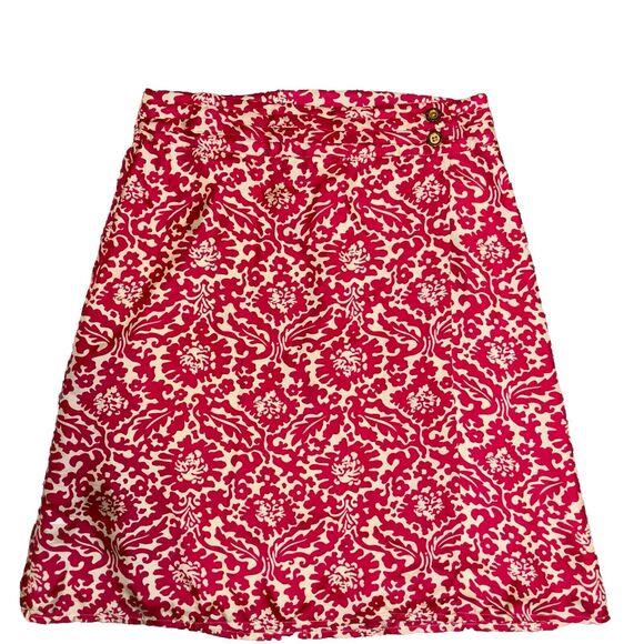Lilly Pulitzer Vintage 100% Silk Wrap Skirt sz 0 Mane Event Quiet Luxury Classic - Picture 1 of 11
